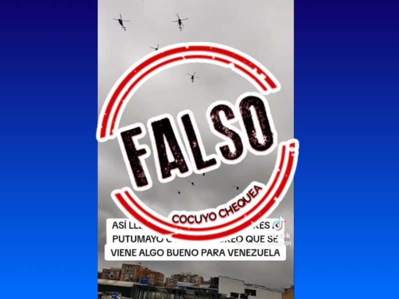 Falso video helicópteros Colombia