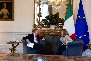 Meloni recibe a González Urrutia en Roma y respalda "transición democrática" en Venezuela