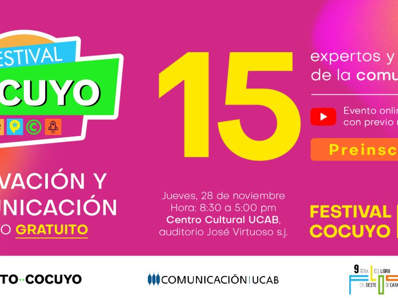 El Festival Cocuyo reunirá a 15 expertos en comunicación en su 5ta edición