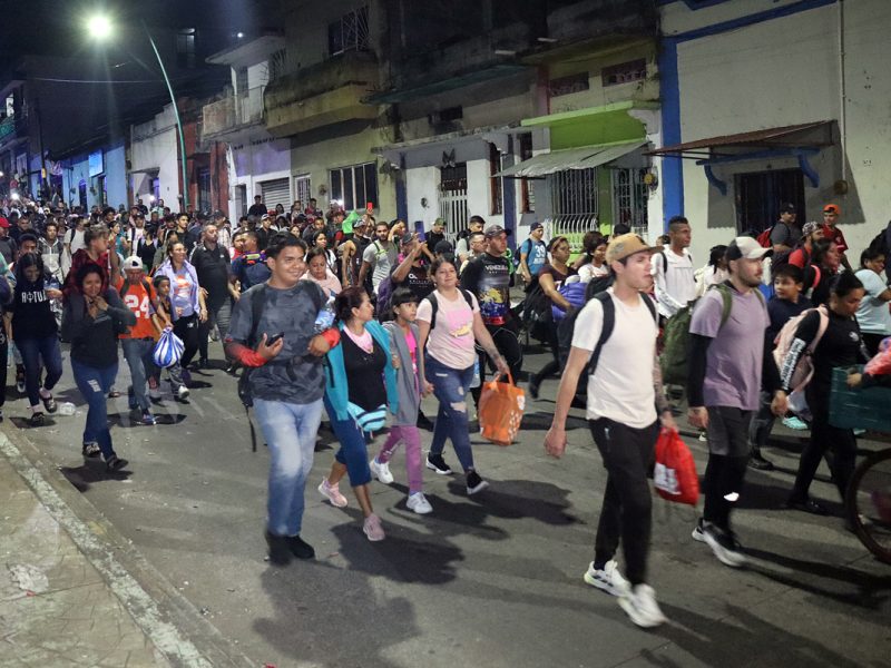 La primera caravana migrante del año parte de la frontera sur de México