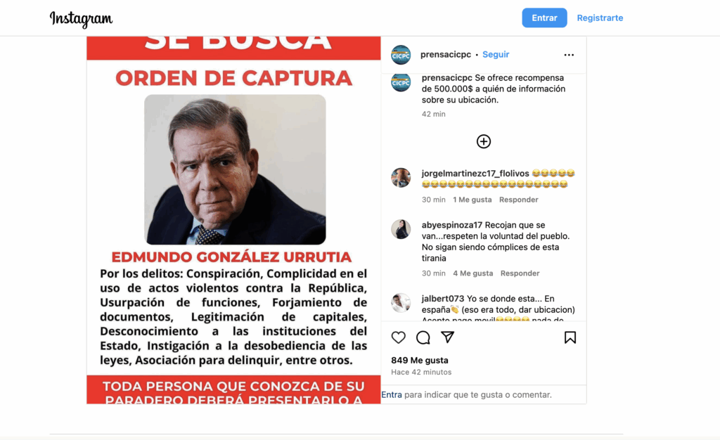 Edmundo González Urrutia Cicpc