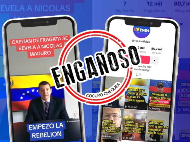 Falsa cuenta de Tves en Tiktok