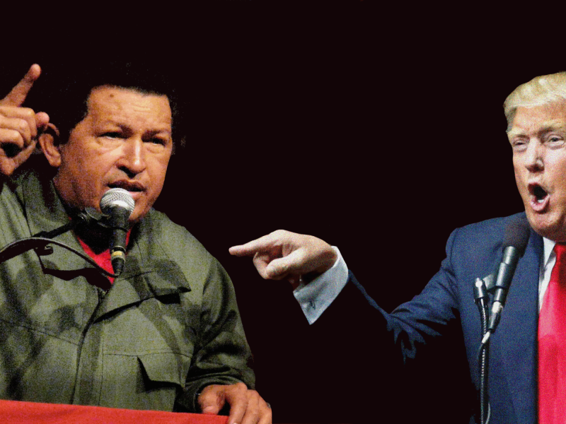 Hugo Chavez y Donald Trump