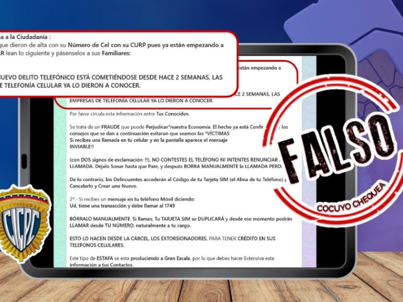 CICPC estafa SIM
