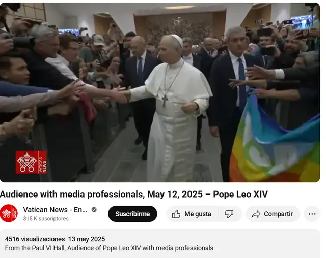 <em> Misa y conferencia del 12 de mayo en el Vaticano. Foto: captura de Youtube.</em>   ” title=”<em> Misa y conferencia del 12 de mayo en el Vaticano. Foto: captura de Youtube.</em>   “/><figcaption class=