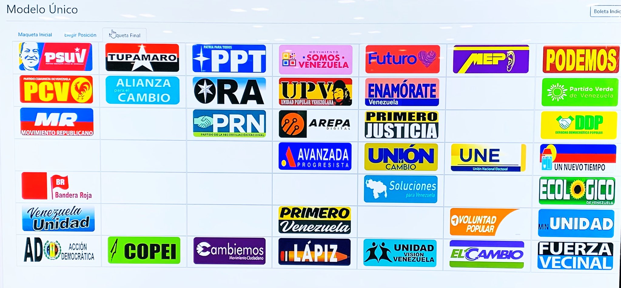 Así queda boleta electoral para las elecciones municipales del 27 de julio