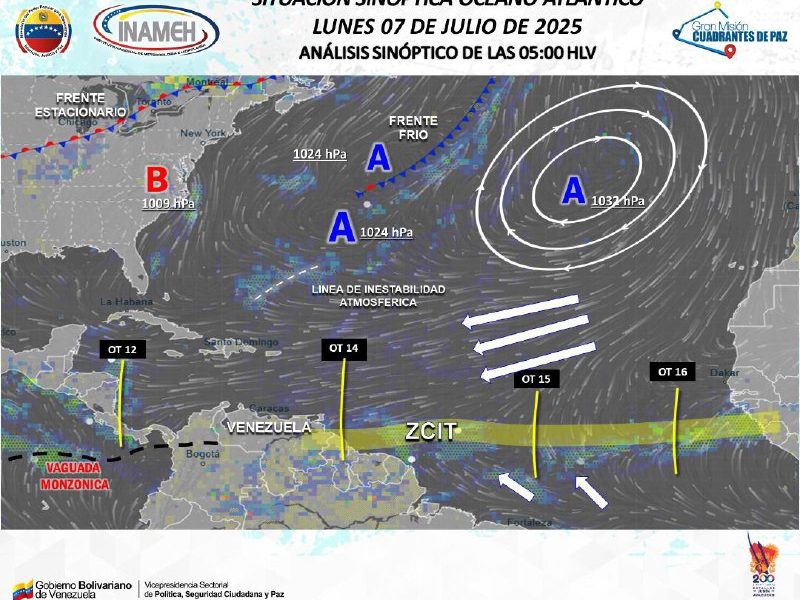 Lluvias a inicio de semana y polvo del Sahara: lo que le espera a Venezuela