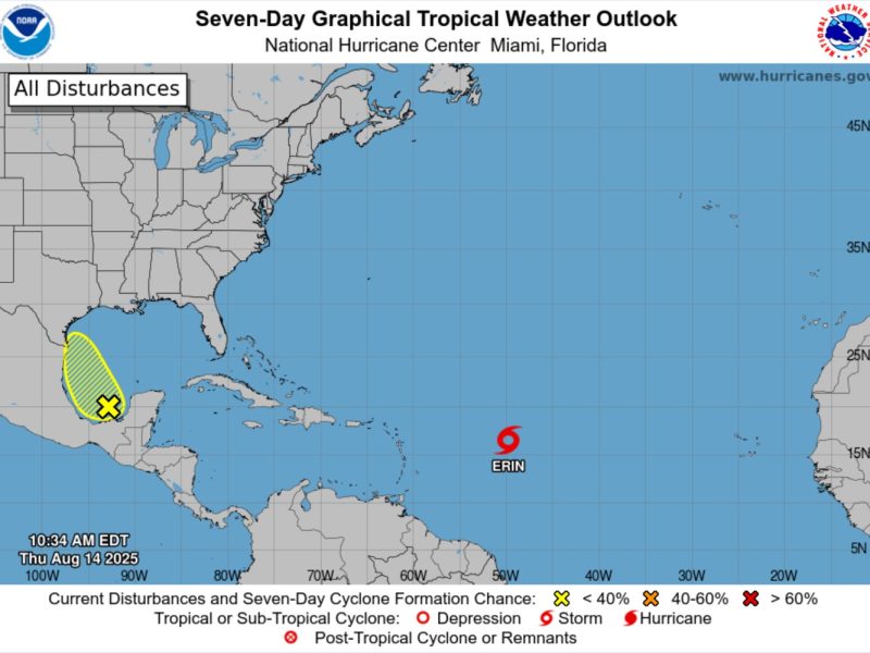 Paso de Erin frente a Venezuela incrementará lluvias el fin de semana
