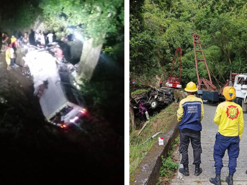 Una mujer murió y más de 20 personas resultaron heridas por vuelco de autobús en Choroní
