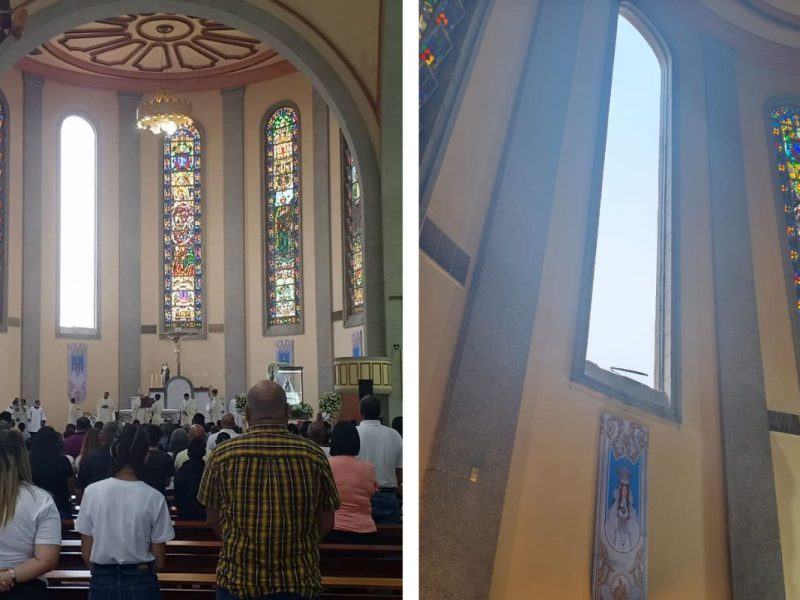 Se desploma uno de los siete vitrales principales de la Catedral de Maturín