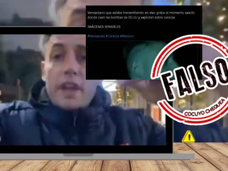 Falso venezolano bombardeo