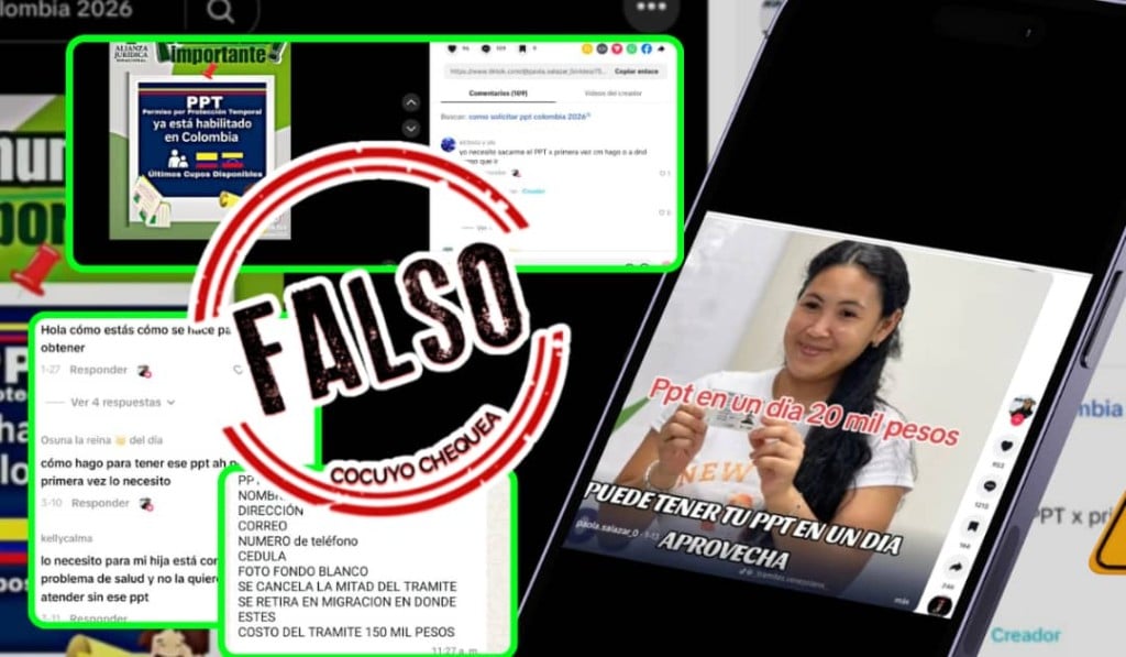 Aunque el PPT para adultos venezolanos en Colombia cerró definitivamente, estafadores en TikTok ofrecen sacarlo “en un día”