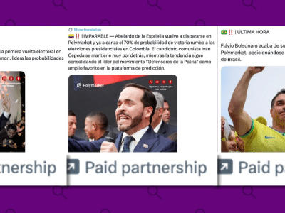Polymarket desinformación política trump latinoamérica