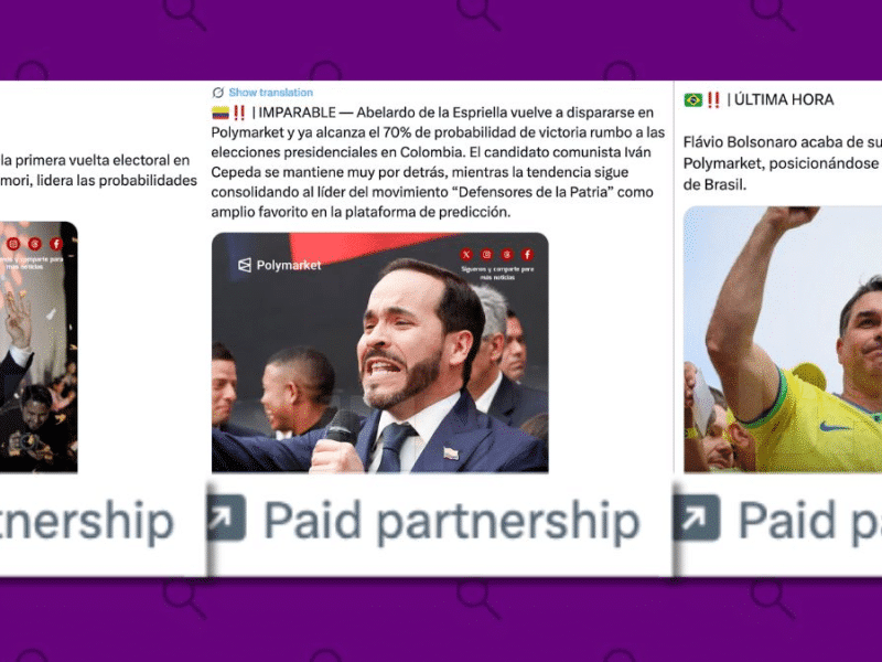Polymarket desinformación política trump latinoamérica
