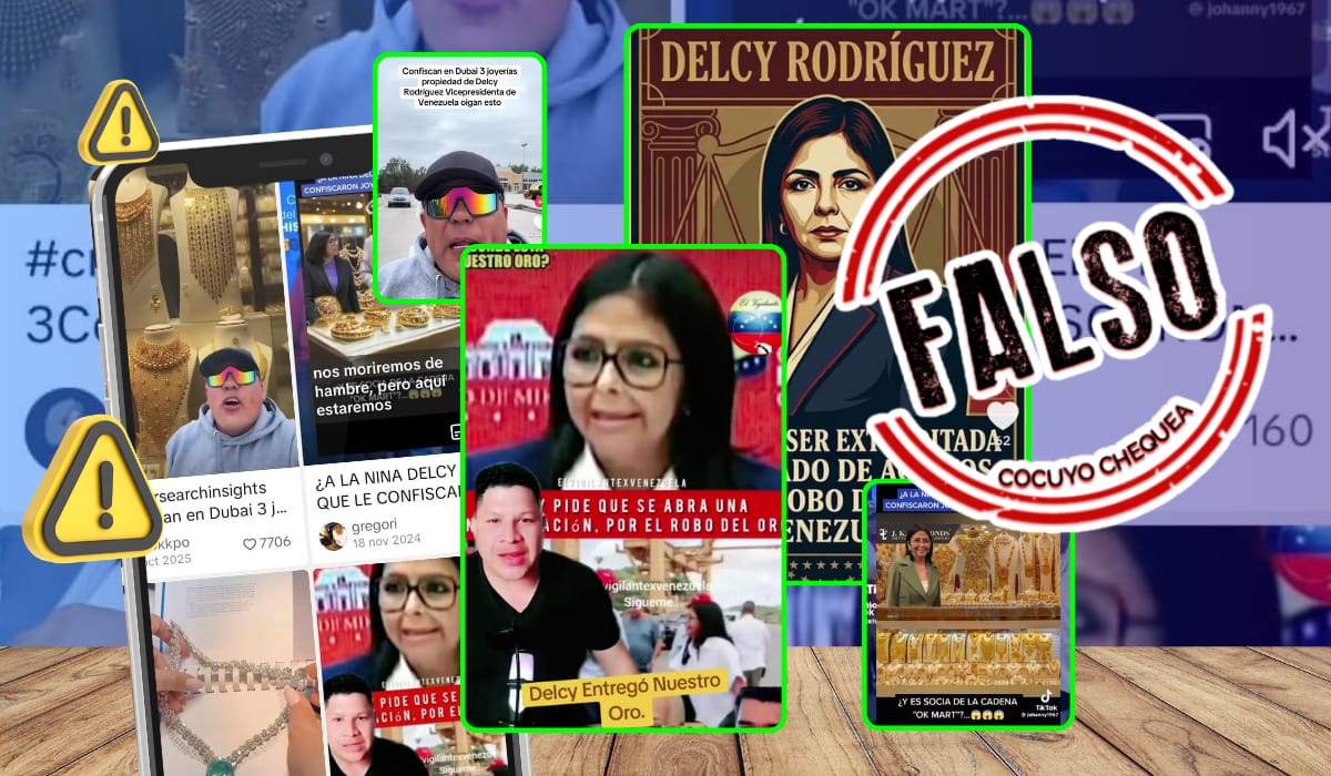 Vuelve a circular bulo de 2024 sobre incautación de joyerías en Dubái a Delcy Rodríguez