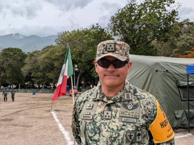 El coronel Burgos coordina al Batallón de Atención a Emergencias del Ejército Mexicano