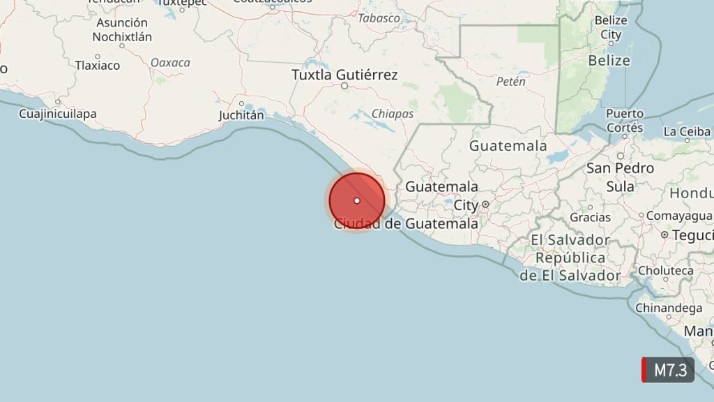 Un terremoto de magnitud 7,4 sacude el sur de México en la frontera con Guatemala